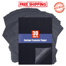 30 Pack Black Carbon Transfer Paper 8.3 x 11.8 Inch Tracing Sheets