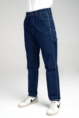 Lee Carpenter Hose Herren W31 L32 Rigid Cotton Loose Fit Straight Workwear Blau