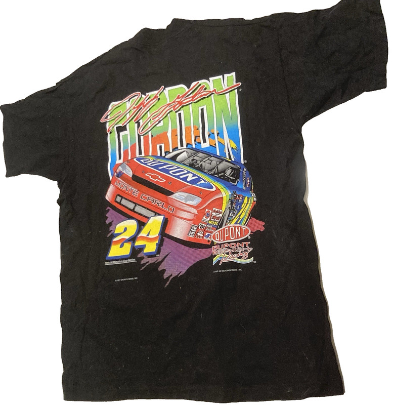 1997 Jeff Gordon NASCAR Dupont Monte Carlo Winston Cup series black T-Shirt XL