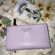 Kate Spade Leila Small Slim Lavender Bifold Wallet