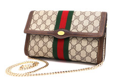 Borsa a tracolla Gucci Vintage Ophidia righe web marrone classica media autentica