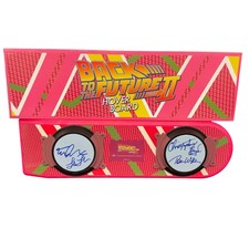Michael J Fox Christopher Lloyd Thompson Wilson Cast Signed Hoverboard Beckett!