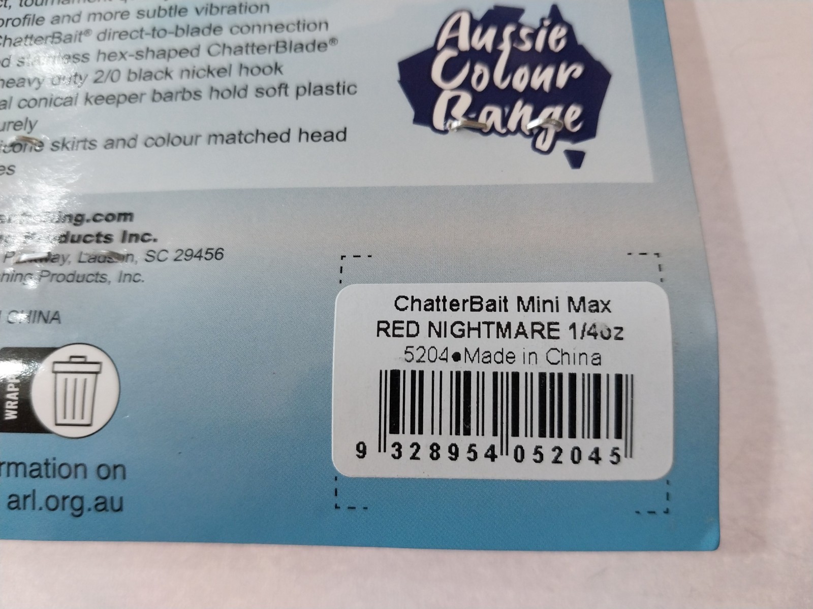 ZMan Chatterbait Mini Max 1/4oz Red Nightmare Fishing Lure - Image 4