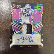 2018 Panini Select Patch Autograph Luke Kuechly /10 Carolina Panthers Rare