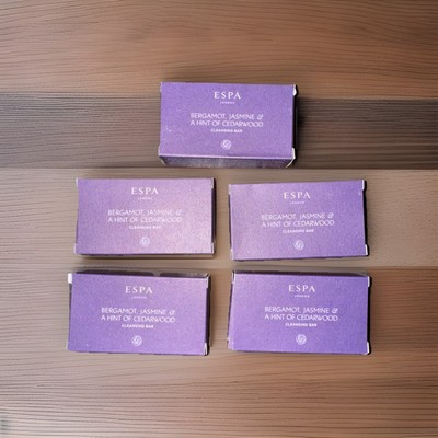 ESPA Cleansing Bar Soap Bergamot Jasmin 30g X 5 Travel Size 1.05 Oz
