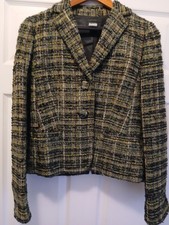 J Crew Green Wool Blazer Lined Women s Size 2