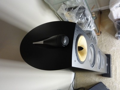 B&W Bowers & Wilkins 803 Nautilus Speakers W/ Jumpers And Stands