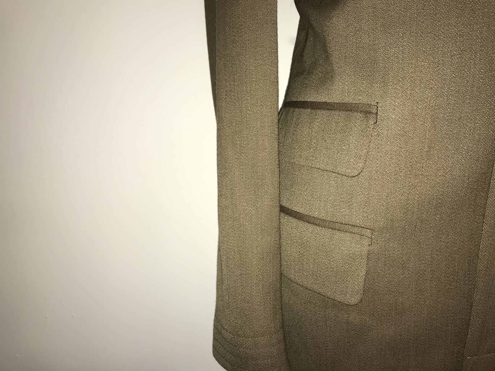 CHARLES TYRWHITT - Mens Long BROWN COVERT WOOL COAT - 42 Reg - GORGEOUS image 4