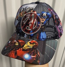 Marvel Kids Avengers Cap Hat Size S/M 4-7 Yr Snapback Ironman Captain America