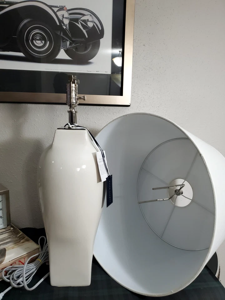 Новый с Ярлыками Ralph Lauren Home Collection Ilona большой настольная лампа с льняным абажуром - Изображение 4 из 4