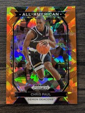 2024 Prizm Draft Picks Orange Cracked All-American Chris Paul