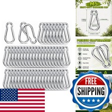 High-PQ 50PCS Carabiner Clip,Heavy Duty Spring Snap Hook,2IN(M5) H-PQ-50PM5