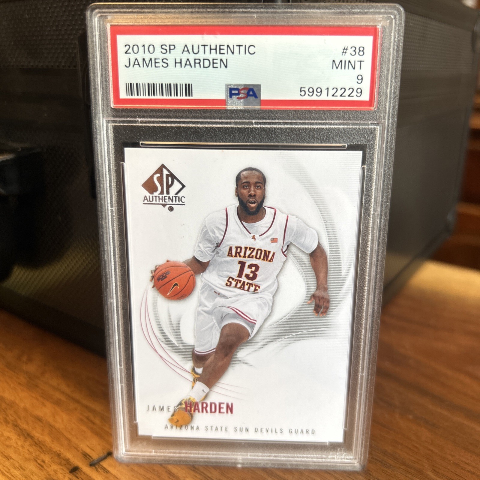 2010 SP AUTHENTIC #38 JAMES HARDEN PSA 9 view 1