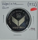 1972 Valparaiso Bank Air Force Base Fighter Jet Vintage Silver Round