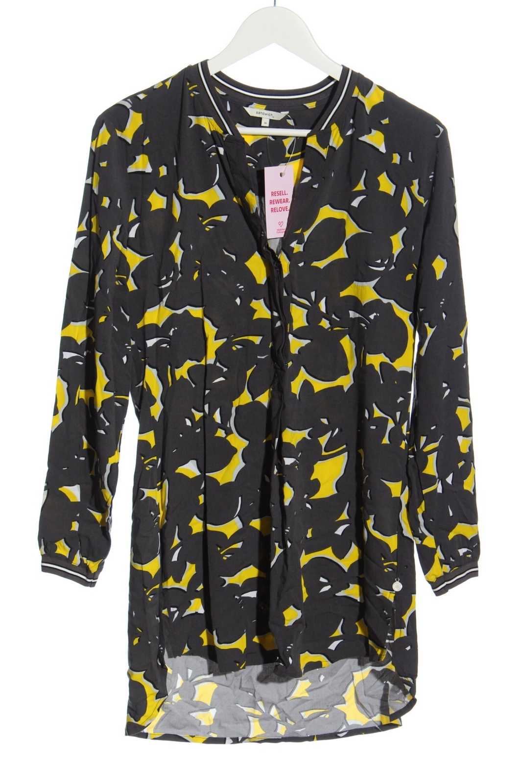 Blouse Manches Longues Orsay - Taille 38 Jaune Primevère - Coupe Trapèze - Occasion Très Bon état