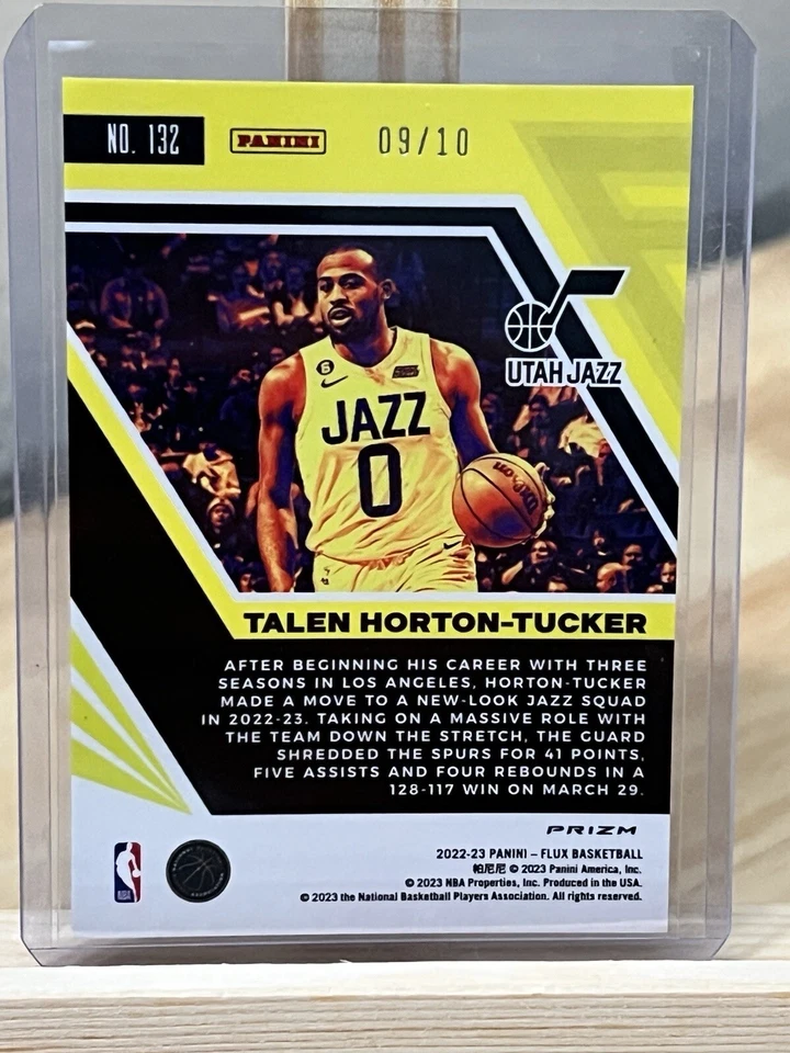 Talen Horton Tucker /10 Gold Mojo Refractor 2022-23 Panini Flux #132  - Image 2 of 2