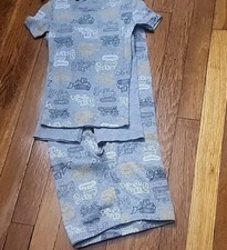 Kids Headquarters Boys 3PC Cotton Pajama Set Short Sleeve /GRAY 5 NWT