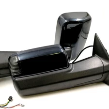 Painted PAR Grey For 09-12 Dodge Ram Power Heated Puddle/LED Signal Tow Mirrors