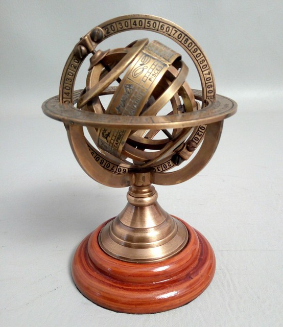 Brass Tabletop Armillary Nautical Sphere Globes Antique Handmade Maritime gift eBay