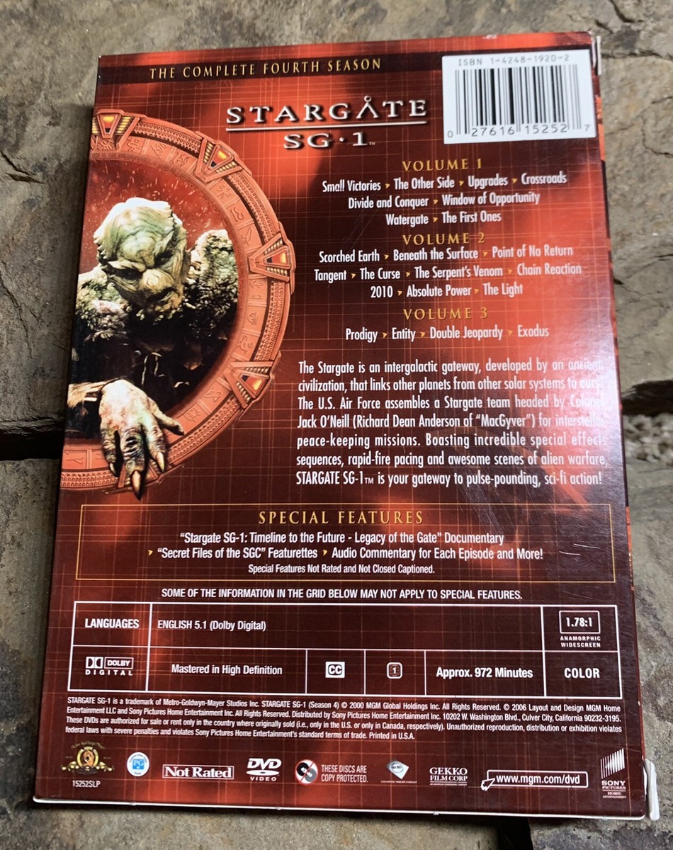 Stargate SG-1 Season 4 DVD Set. Used | eBay
