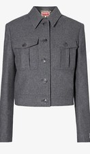 Kenzo Long Sleeve Wool Jacket/over-shirt With Logo. Small