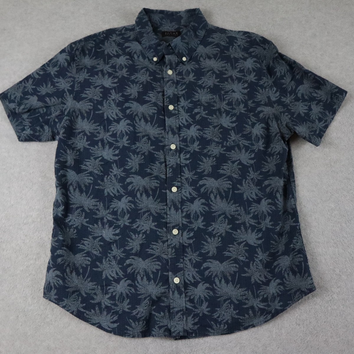 Jachs Shirt Mens XL Hawaiian Tropical Palm Casual Button