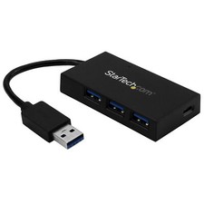 StarTech 4 Port USB 3.0 Hub - USB Type-A Hub with 1x USB-C  3x USB-A