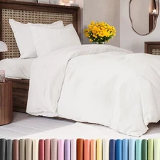 Luxury Soft Duvet Cover Set with Zipper Closure & Pillow Shams by CGK Linens