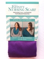 Infinity 2 In 1 Nursing Scarf Breastfeeding Cover Ultra Soft Purple BRAND NEW