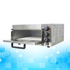 15 inch Single-Deck Pizza Oven Stainless Steel Countertop Pizza Stone 110V 2.7HP