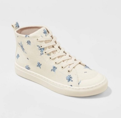 Women's Jolie Memory Foam Sneakers Universal Thread Blue Floral Size  (B-271)