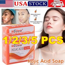 1-5X Kojic Acid Soap Dark Spot Whitening Turmeric Soap Skin Bleaching Lightening