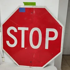 Stop Sign 30" Authentic Retired Street Traffic Road Sign Lot 12-514
