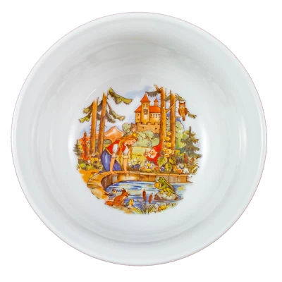 ZWECKART Kinderschale Müslischale 13,5 cm Porzellan DDR Märchen Froschkönig