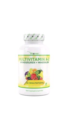 A-Z Multivitamine & Mineralien 365 Tabletten - 32 Wirkstoffe Multivitamin vegan