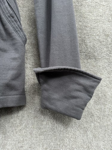 BROW.NY. Soft Coat Sz Large Charcoal Gray French Cuff - Picture 4 of 15