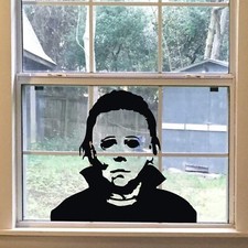 Halloween Holiday Decals Michael Myers Horror Living Room Large, Black