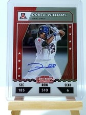 Donta' Williams 2021 Panini EEE College Ticket Optic Auto 27/99 #CTO-DW Orioles