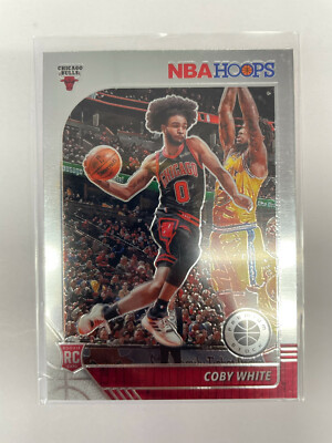 2019-20 Panini NBA Hopps Premium Stock Silver Prizm Coby White RC #204 | Bulls