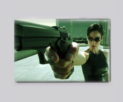 THE MATRIX / TRINITY - 2'' x 3'' MOVIE POSTER MAGNET (revolutions reloaded 1999)