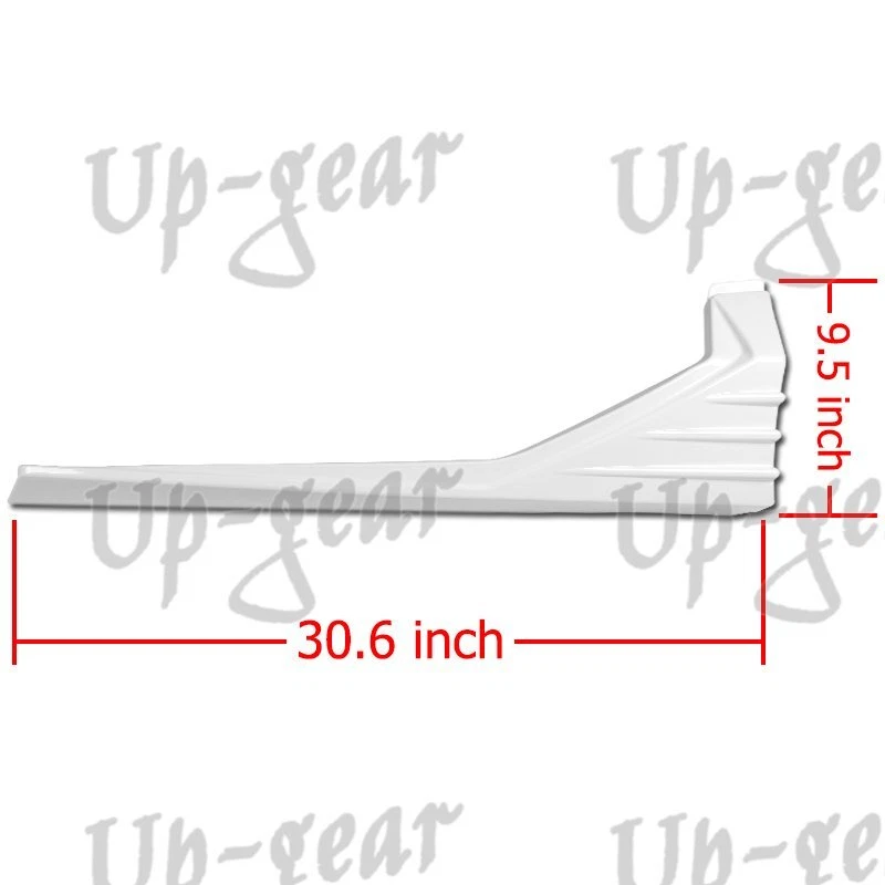 Universal Pintado Blanco 30.6" x 9.5" Tipo MP Falda Lateral Divisores Ala Difusora Foto 3 de 4