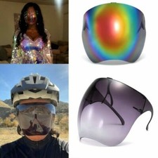 Mirrored Reflective Plastic Face Full Cover Fashion Shield Goggle Sunglasses