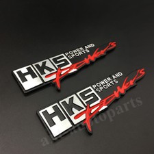 2x Metal Hks Powersports Car Trunk Tailgate Rear Emblem Badge Decal Sticker Jdm 2x Metal Hks Powersports Car Trunk Tailgate Rear Emblem Badge Decal Sticker Jdm