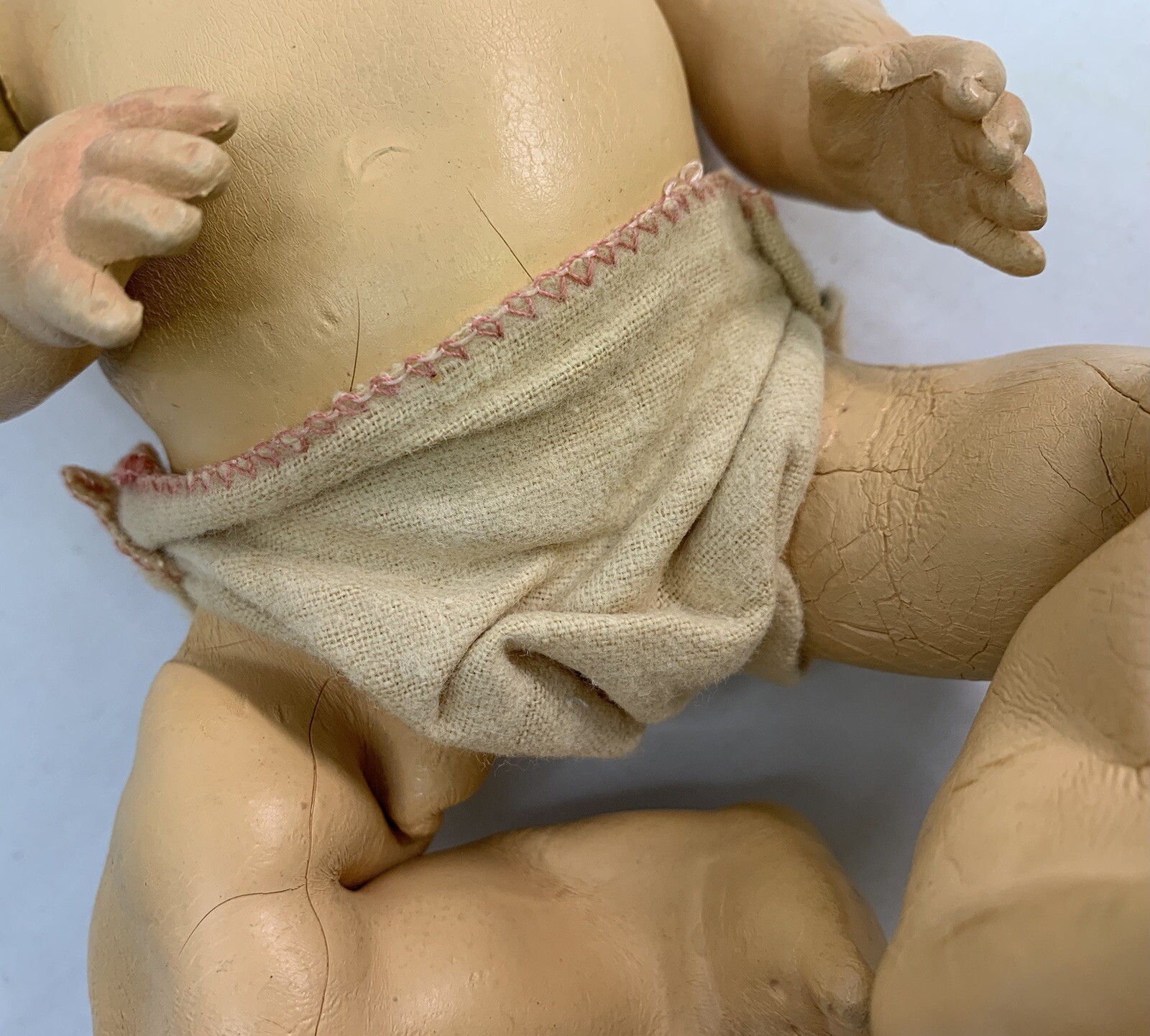 Ideal Doll Hard Plastic Head Sun Rubber Body Drink & Wet Baby