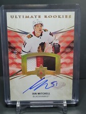 IAN MITCHELL 2020-21 Ultimate Collection Rookies /99 RPA Patch Auto Blackhawks