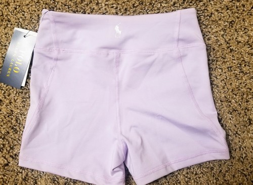 NWT Polo Ralph Lauren Girls Biker Shorts Purple Sz 3T, 4T, 5, 6, S and XL - Picture 2 of 2