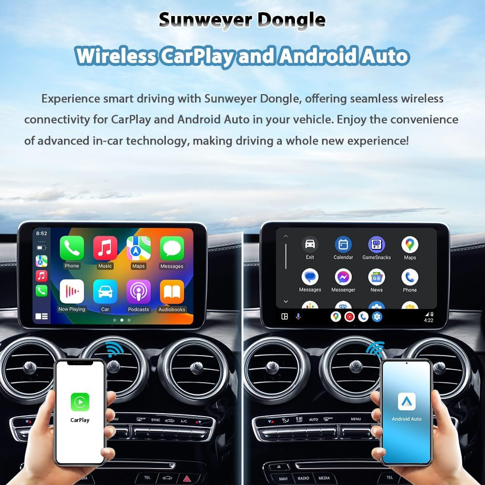OFFERTA 2024: Adattatore Carplay e Android Auto Wireless 2 in 1 - Stock Limitato - 2