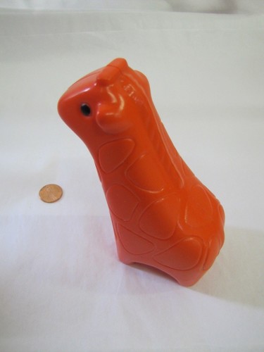 LITTLE TIKES Chunky ORANGE GIRAFFE ZOO ARK ANIMAL Vintage Noah's Ark Rare! - Picture 4 of 4