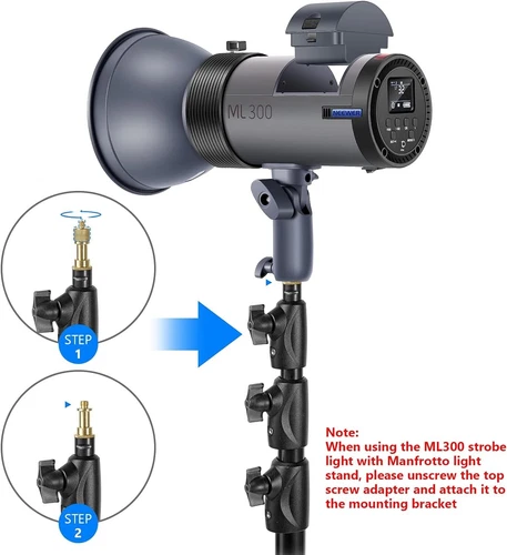 Neewer ML300 300W Cordless Strobe Flash Monolight with 2.4G Trigger & Bowens Mou - Picture 2 of 8