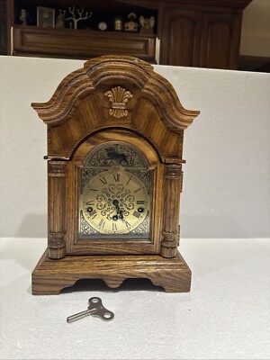 Sligh Mantel Clock Franz Hermle Triple Chime Works 8 Day Key Wind